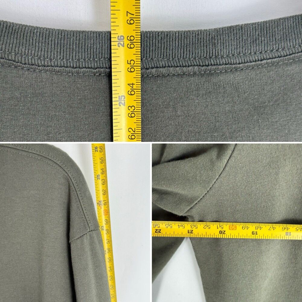 Woolrich Cotton Sweater  Mens Size M Long Sleeve Green V Neck - Picture 11 of 11